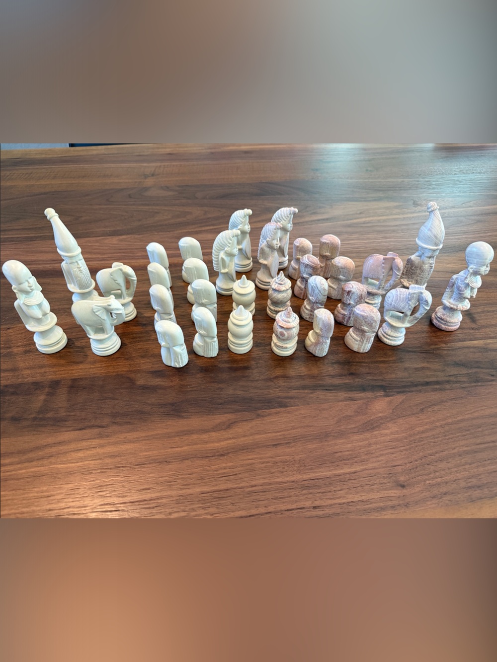 African Soapstone Chess Piece Set